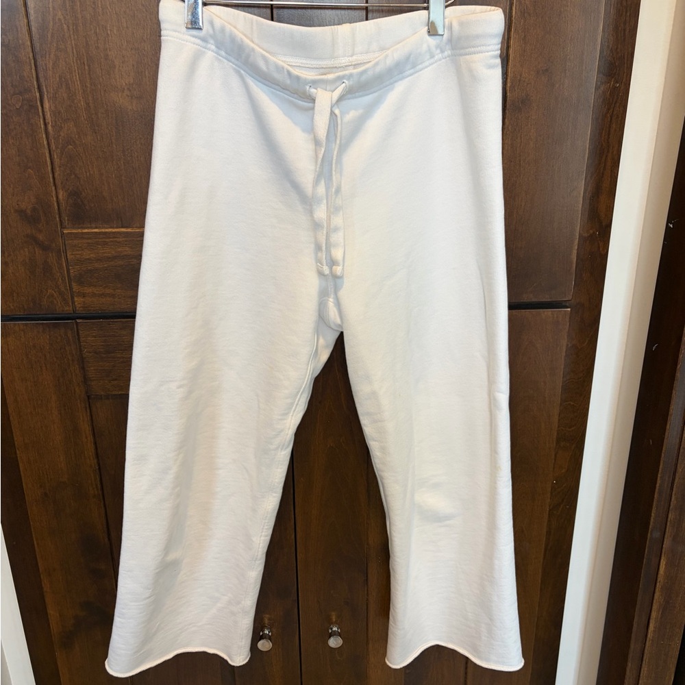 Frank & Eileen Women's white Cropped Sweatpants
